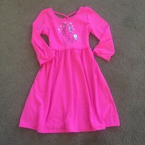 Justice Girls long sleeve Unicorn dress